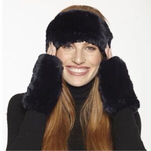 Luxurious Black Rabbit Fur Hand Warmers. 
Genuine Rabbit Fur 
NWT